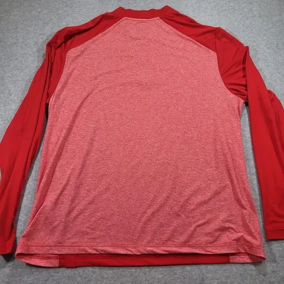 Chicago Blackhawks Mens XL Fanatics 1/4 Zip Red Long Sleeve Blade Collar - Picture 5 of 8